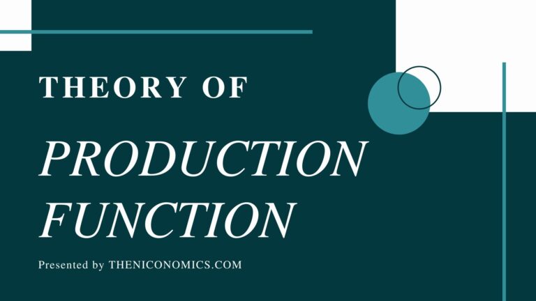 THEORY OF PRODUCTION FUNCTION